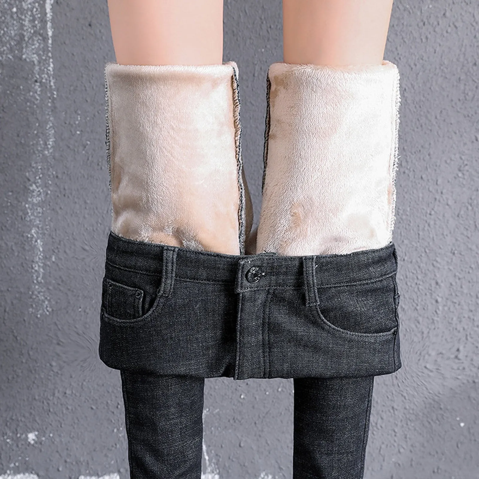 Women Fleece Lined Skinny Jeans